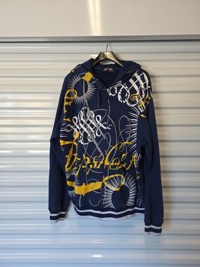 Vintage Pepsi Cola Graphic Full Zip Hoodie XXL Blue Streetwear Y2K